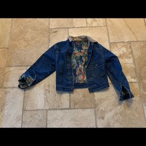 Ralph Lauren Vintage floral lined denim jacket